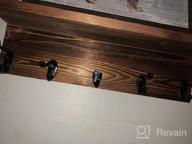 img 1 attached to Organize Your Space With Rustic Homode Wall Mounted Coat Rack With Storage Shelf And 5 Pegs review by Caleb Eichbauer