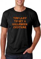 get laughing this halloween with crazy bros tees' too lazy to costume t-shirt for men logo