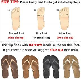 img 3 attached to Outdoor Summer Beach Flip Flops With Arch Support And Non-Slip Soles - Stylish Leather Straps For Women'S Yoga Mat Comfort