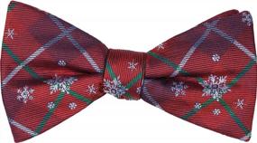 img 3 attached to KissTies Tied Snowflakes Plaid Necktie