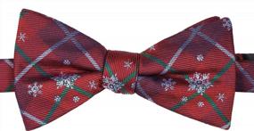 img 2 attached to KissTies Tied Snowflakes Plaid Necktie