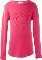 ipuang girls heart shaped sleeve t shirt girls' clothing : tops, tees & blouses logo