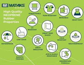 img 2 attached to MATNIKS High-Grade Neoprene Rubber Sheet, Heavy Duty 60A, 12X12-Inch By 1/8 (+/-5%) For DIY Plumbing, Gaskets, Flooring, Bumpers, Protection And More