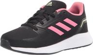 adidas kids runfalcon running black girls' shoes : athletic logo