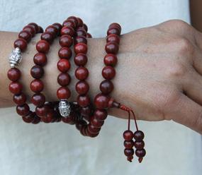 img 1 attached to DharmaObjects Tibetan Rosewood Meditation Mala/Prayer Beads/Rosary