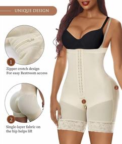img 2 attached to YIANNA Shapewear: Tummy Control, Butt Lifter & Thigh Slimmer With Zipper Crotch For Women