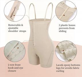 img 1 attached to YIANNA Shapewear: Tummy Control, Butt Lifter & Thigh Slimmer With Zipper Crotch For Women