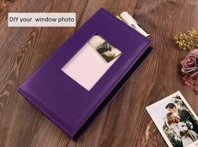 img 2 attached to Purple Premium Leather Photo Album For 300 4X6 Photos: Perfect For Weddings, Anniversaries, And Baby Pictures
