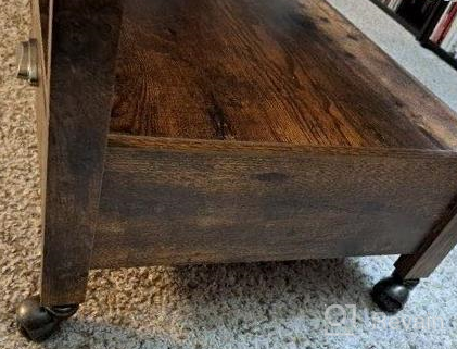 img 1 attached to Lift Top Coffee Table With Hidden Storage & Retro Wood Finish For Living Room review by Bogdan Swizzle