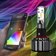 смартфон xkchrome с поддержкой приложения bluetooth rgb devil eye + комплект для переоборудования светодиодных фар: обновление лампы 2-го поколения 2-в-1 hb3 логотип