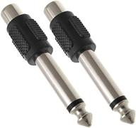 2-pack rca female to 1/4 inch adapter by imbaprice for improved connectivity logo