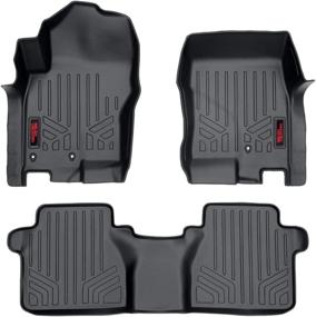 img 4 attached to 🏞️ Durable Rough Country Floor Mats for 2008-2021 Nissan Frontier, Crew Cab - Enhance Protection and Style with M-80513 Matss