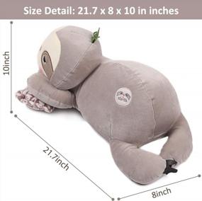 img 1 attached to Soft And Cuddly Sloth Plush Animal Pillow - Ideal For Hugging, Gifting And Decorating Your Sofa, Chair, Or Bed - Perfect Birthday, Valentine'S, Or Christmas Gift - Measures 21.7 Inches (55 Cm)