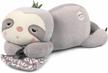 soft and cuddly sloth plush animal pillow - ideal for hugging, gifting and decorating your sofa, chair, or bed - perfect birthday, valentine's, or christmas gift - measures 21.7 inches (55 cm) logo