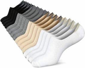 img 4 attached to Women'S Non-Slip No Show Socks, 4/8 Pairs Low Cut Boat Line Flat Socks