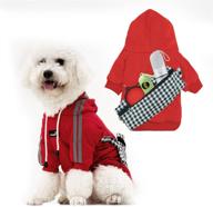 🐾 comfortable long sleeve dog hoodie sweatshirt with reflective stripe and bag - ideal pet clothes for dogs and cats логотип