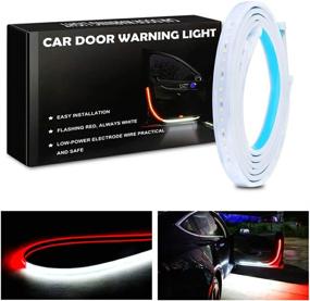 img 3 attached to 🚗 Goodream Car Door Lights 47.2 Inches - 150 LED Flow Strip Lights for Car Truck SUV Interior Accessories, Courtesy Light with Warning for Anti Rear-end Collision Safety (2PCS)