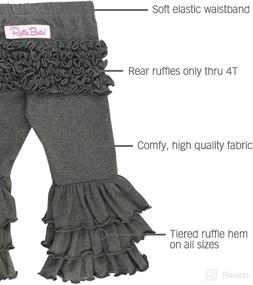 img 2 attached to 👶 Adorable RuffleButts® Baby/Toddler Girls Stretchy Flare Pants with Sweet Ruffles