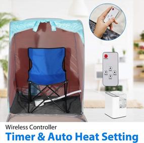 img 1 attached to Himimi New Upgrade 2.5L Foldable Steam Sauna Portable Indoor Home Spa Relaxation At Home, 60 Minute Timer With Chair Remote (Square, Green)