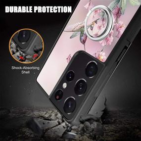 img 2 attached to 2021 Newly Case For Samsung Galaxy S21 Ultra With Kickstand Anti-Collision Suitable For Samsung Galaxy S21 Ultra Soft Back Case Compatible For Samsung Galaxy S21 Ultra-Beautiful Hummingbird