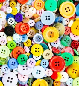 img 1 attached to 🔵 500-700 PCS Assorted Mixed Color Resin Buttons for Sewing Crafts, Children's Button Painting, DIY Handmade Ornament - Round 2 and 4 Holes