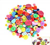 🔵 500-700 pcs assorted mixed color resin buttons for sewing crafts, children's button painting, diy handmade ornament - round 2 and 4 holes logo