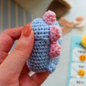 img 3 attached to Protect Your AirPods In Style With MIRKOO'S Cute Handmade Knitted Little Dinosaur Case Cover