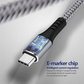 img 1 attached to 10FT Long USB-C Fast Charging Cable (100W 20V/5A) For MacBook Pro, IPad Pro 2020/2019/2018, Samsung Galaxy S20, Pixelbook And More - Type C To Type C Charger Cord