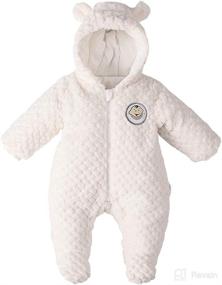 img 4 attached to DDY Newborn Snowsuit Rompers Jumpsuit Apparel & Accessories Baby Boys : Clothing