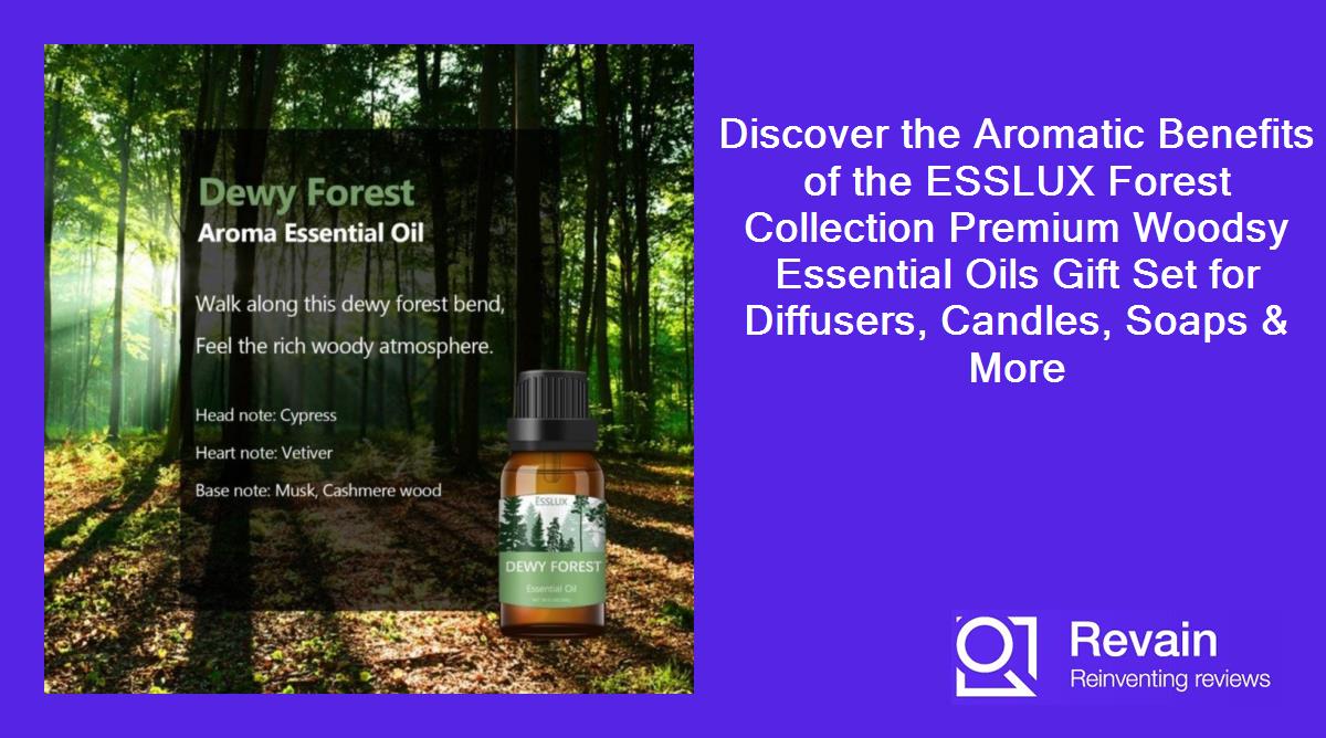 Discover the Aromatic Benefits of the ESSLUX Forest Collection Premium Woodsy Essential Oils Gift Set for Diffusers, Candles, Soaps & More