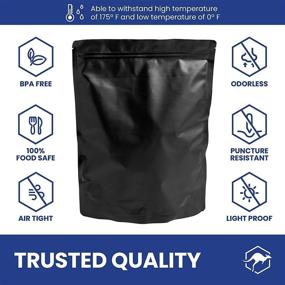 img 1 attached to 60-Pack Mylar Gusset Bag Bundle (7.5 Mil - 10" X 14") Stand-Up Zipper Pouches With 400Cc Oxygen Absorbers & Labels For Long Term Food Storage Solutions – Matte Black