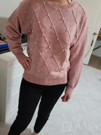 img 1 attached to Fashionable Women'S Long Sleeve Ribbed Knit Pearl Sweater Pullover By Miessial review by Patrick Alexander