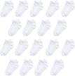 kid's sport ankle socks - janegio 18 pairs of half cushion low cut socks for boys and girls logo