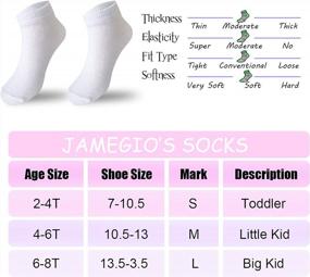 img 2 attached to Детские спортивные носки до щиколотки - Janegio 18 пар низких носков с половинной подушкой для мальчиков и девочек