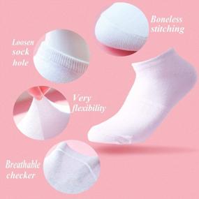 img 3 attached to Детские спортивные носки до щиколотки - Janegio 18 пар низких носков с половинной подушкой для мальчиков и девочек