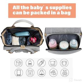 img 2 attached to 🎒 Black Diaper Bag Backpack - Multifunctional Travel Back Pack for Newborn Essentials: Must-Have Organizer with Stroller Hook, Large Capacity, Waterproof Travel Bags for Mom