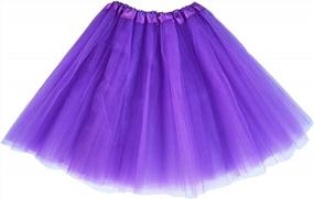 img 4 attached to Women'S Tulle Layered Tutu Skirt With Elastic Waistband – Ideal For Dance, Parties, And Costumes