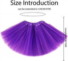 img 2 attached to Women'S Tulle Layered Tutu Skirt With Elastic Waistband – Ideal For Dance, Parties, And Costumes