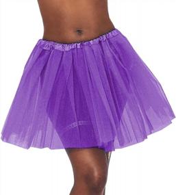img 1 attached to Women'S Tulle Layered Tutu Skirt With Elastic Waistband – Ideal For Dance, Parties, And Costumes