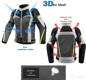 img 2 attached to 🏍️ Men's Summer Mesh Motorcycle Riding Jacket, Breathable CE Armored Anti-Impact Clothing