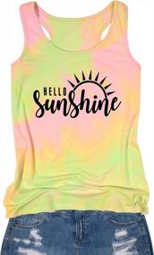 img 4 attached to Women'S Sleeveless Graphic Funny Tank Top - JINTING Hello Sunshine Letter Print