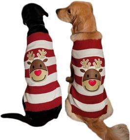 img 2 attached to NACOCO Dog Reindeer Sweaters: Festive Christmas and New Year Pet Clothes for Small Dogs and Cats