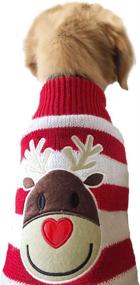 img 4 attached to NACOCO Dog Reindeer Sweaters: Festive Christmas and New Year Pet Clothes for Small Dogs and Cats