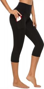 img 4 attached to High-Waisted Capri Yoga Pants With Pockets: The Perfect Workout Essential For Women By Stelle