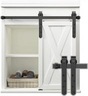 skysen 7ft single door cabinet sliding barn door hardware kit - super mini for wardrobe, tv stand & more! logo