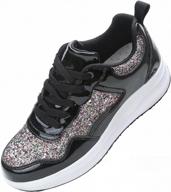 ppxid women's sequin platform sneakers - lightweight non-slip running shoes for fashionable walking logo