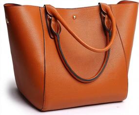 img 4 attached to Obosoyo Women'S Waterproof Handbags Ladies Synthetic Leather Tote Shoulder Bags Fashion Travelling Mommy Soft Hot Purse