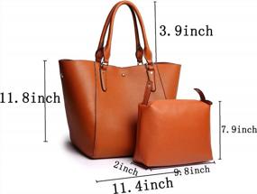 img 3 attached to Obosoyo Women'S Waterproof Handbags Ladies Synthetic Leather Tote Shoulder Bags Fashion Travelling Mommy Soft Hot Purse