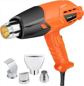 img 4 attached to Enertwist 1500W Heat Gun Kit: Dual Temperature Hot Air Gun With 4 Nozzle Attachments For Shrink Wrapping, Paint Removal, And More - ET-HG-1500D