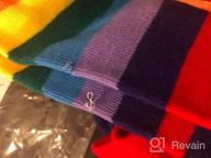 img 1 attached to Womens Rainbow Socks Striped Knee High Socks Arm Warmer Fingerless Gloves Set review by Michael Santos